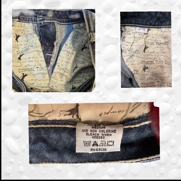 Cowgirl Tuff Co. “Don’t Fence Me In” Jeans – Size 32x35 TALL - Picture 5 of 8